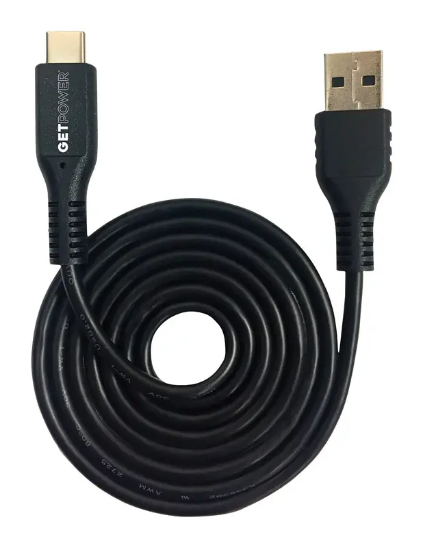 GetPower 3 Ft. L USB Type A To USB Type C Charging And Sync Cable 1 Pk