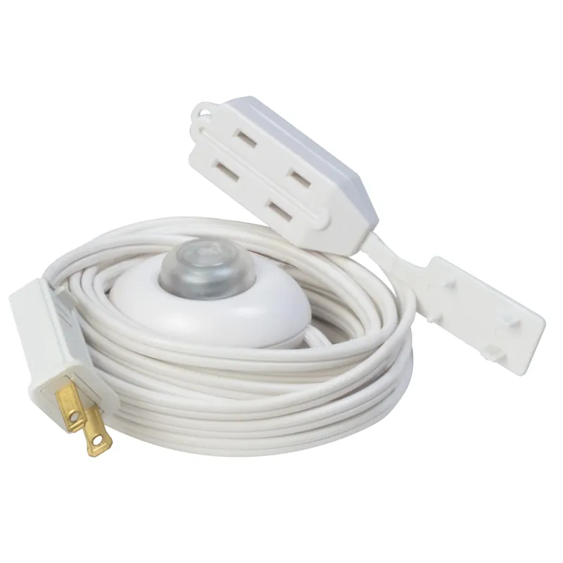 Indoor 15 Ft. L White Extension Cord With Switch 16/2 Model 11203w