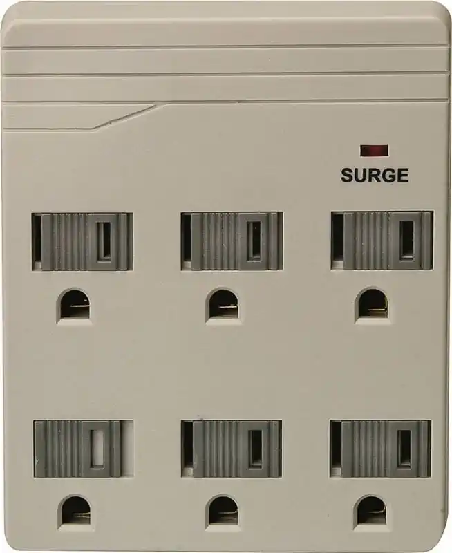 Woods 041152 6-outlet Surge Protector Strip With 750 Joules Protection And 8 Ft Cord