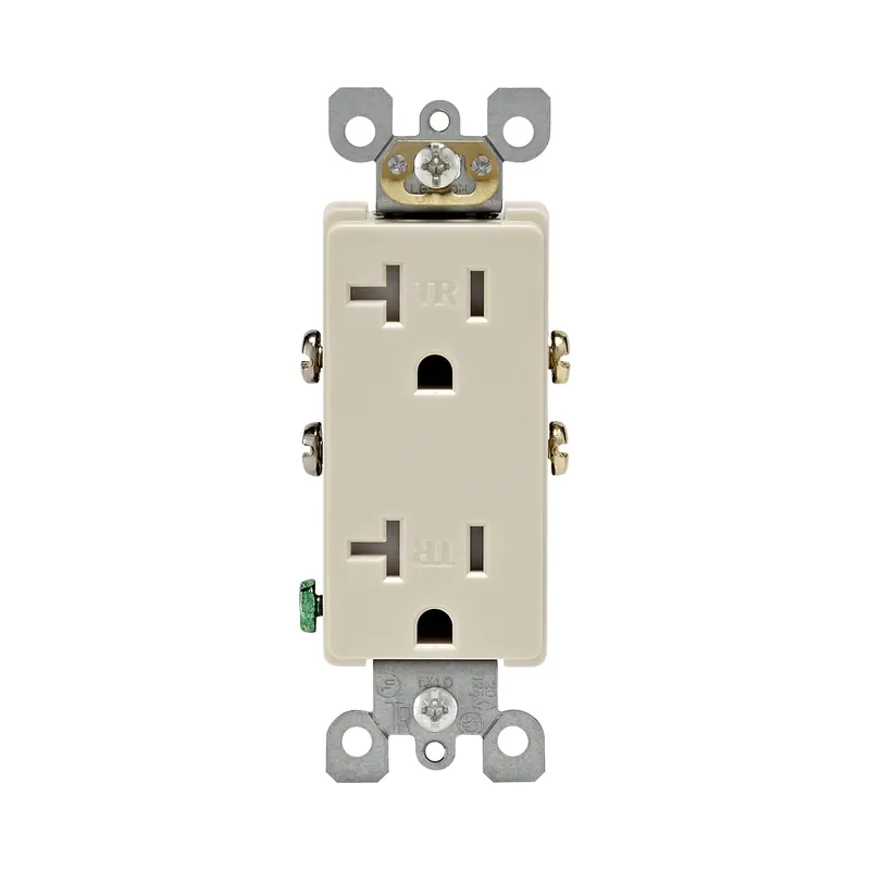 Leviton Decora 20 Amps 125 V Duplex Light Almond Tamper Resistant Outlet 5-20R 1 Pk