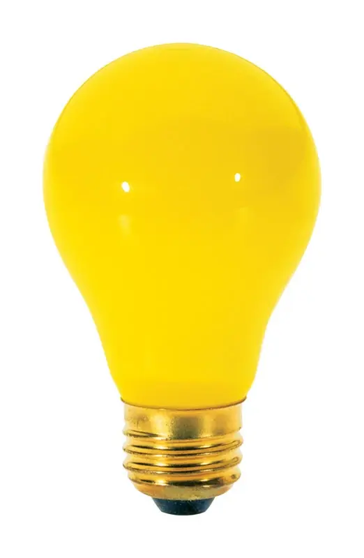 Satco 60 W A19 A-Line Incandescent Bulb E26 (Medium) Yellow 2 Pk