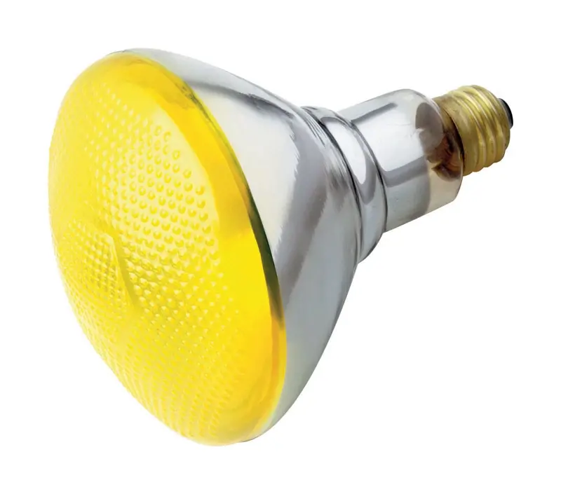 Satco 100 W BR40 Reflector Incandescent Bulb E26 (Medium) Yellow 1 Pk