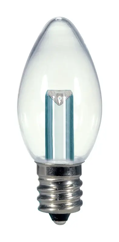 Satco C7 E12 (Candelabra) LED Bulb Warm White 7 Watt Equivalence 1 Pk
