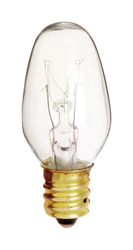 Satco 4 W C7 Nightlight Incandescent Bulb E12 (Candelabra) Soft White 4 Pk