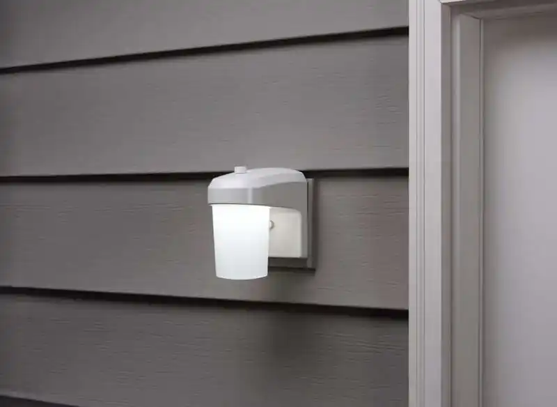 White Dusk To Dawn Led Jelly Jar Light Fixture With Photocell Sensor