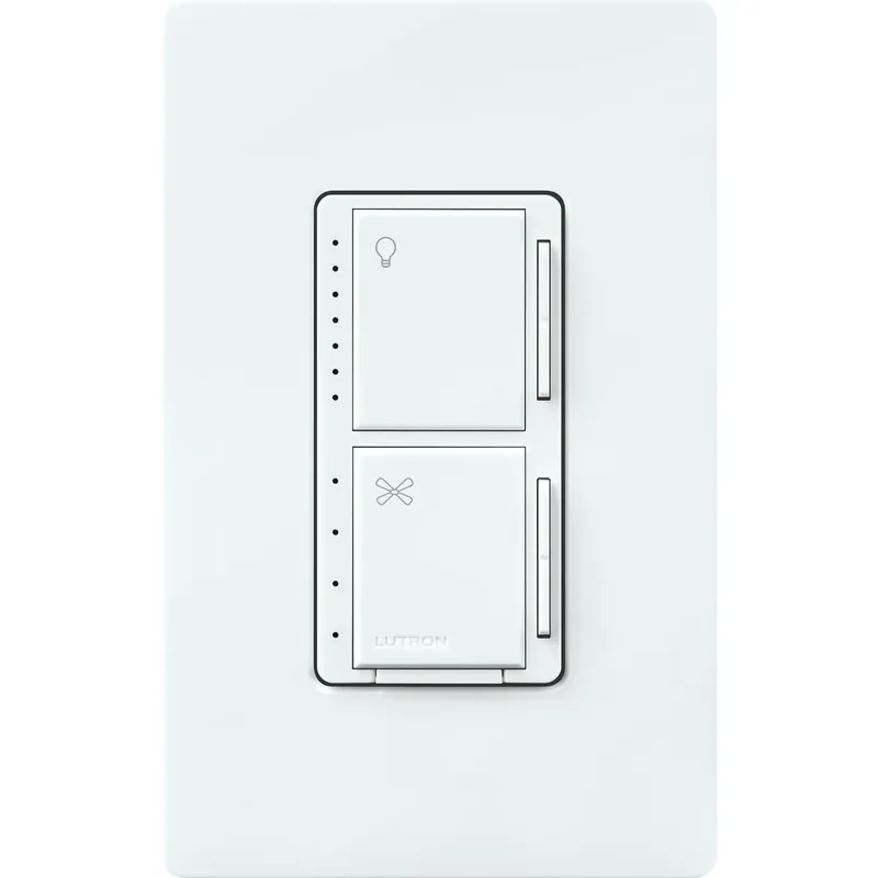 Lutron Maestro White 250 W Fan/LED Dimmer Switch 1 Pk