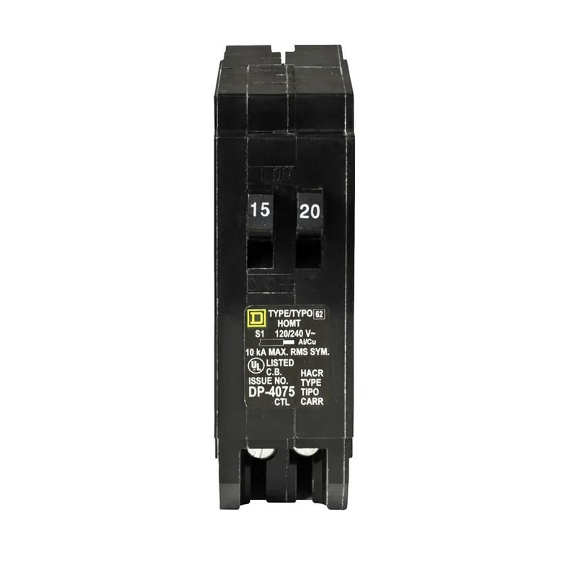 Homeline Single Pole Tandem Circuit Breaker, 15-Amp & 20-Amp