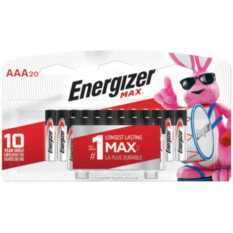 Energizer Max AAA Alkaline Batteries 20 Pk Carded