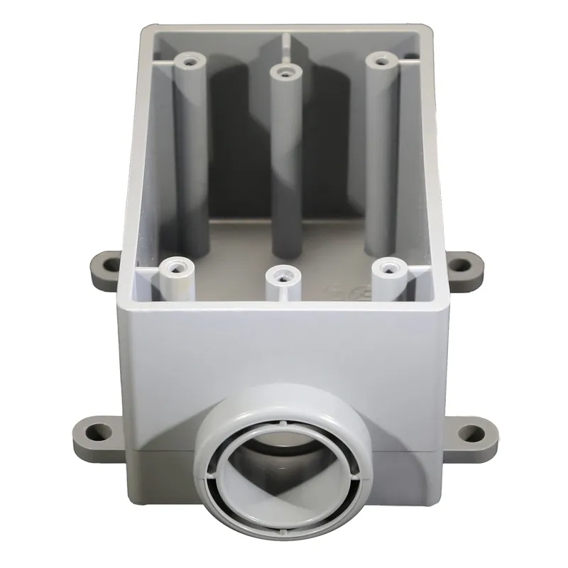22.5 Cu In Rectangle Pvc 1 Gang Outlet Box Gray - Model 5133365u