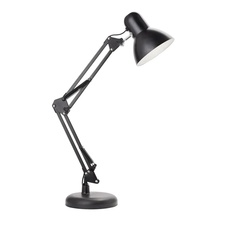 Wright Architect 24 In. Black Desk Lamp With Adjustable Swing Arm