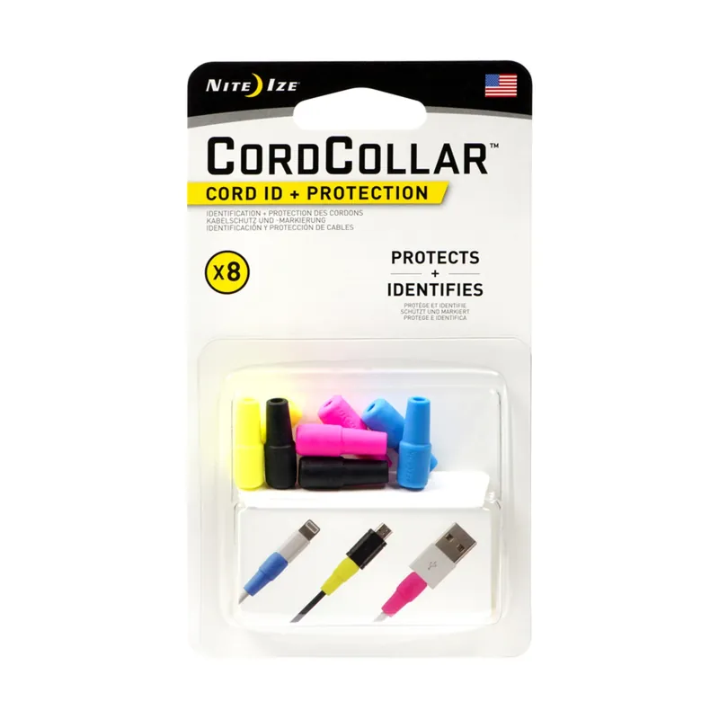 Nite Ize CordCollar 0.82 In. L Assorted Silicone Cord Identification And Protection Kit