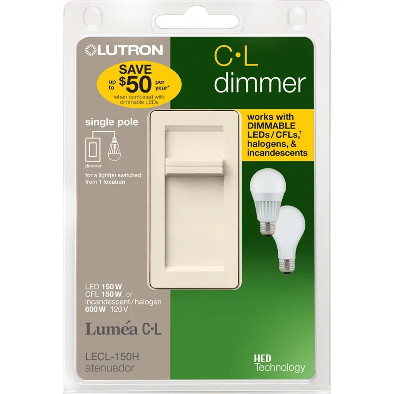Lutron Lumea Ivory 150 W Slide Dimmer Switch 1 Pk