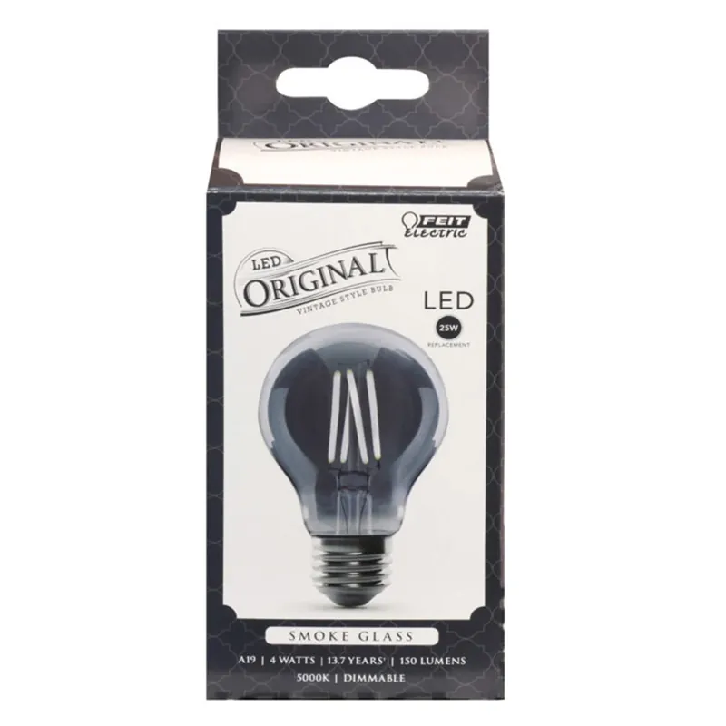 Feit A19 E26 (Medium) Filament LED Bulb Smoke Daylight 25 Watt Equivalence 1 Pk