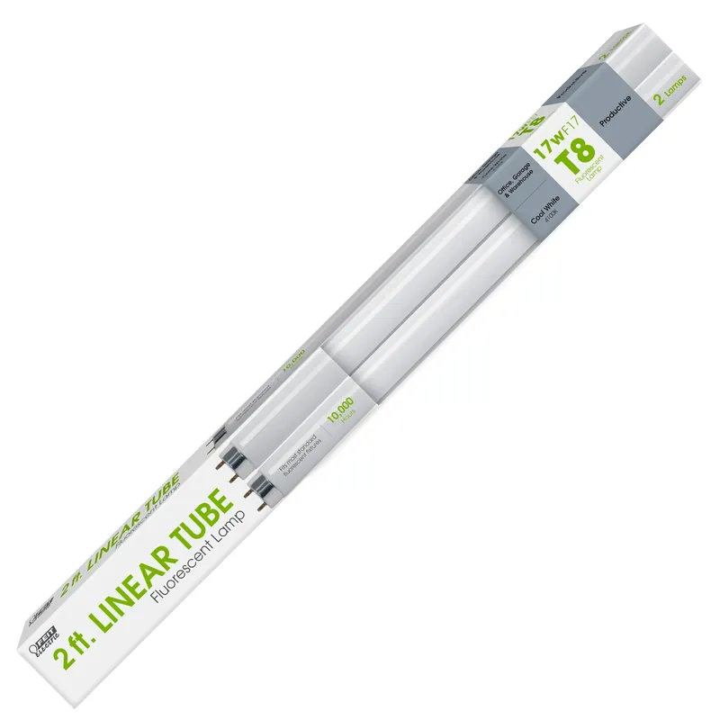 Feit Legacy Bulbs 17 W T8 1 In. D X 23.8 In. L Fluorescent Bulb Cool White Linear 4100 K 2 Pk