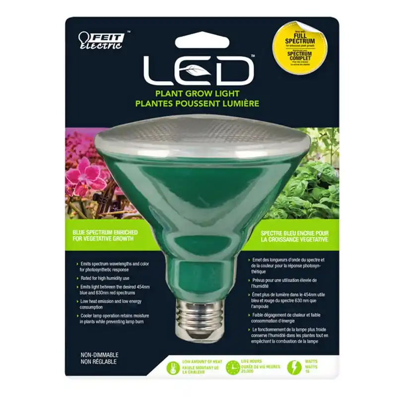 75W Equivalent Soft White Full Spectrum PAR38 LED Plant Grow Light Bulb