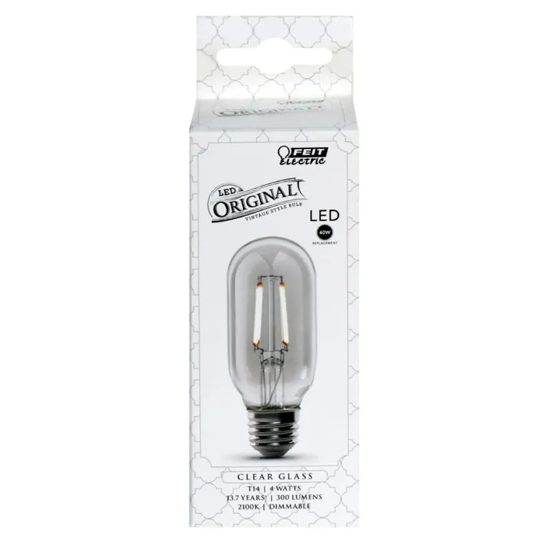 Feit T14 E26 (Medium) LED Bulb Soft White 40 Watt Equivalence 1 Pk