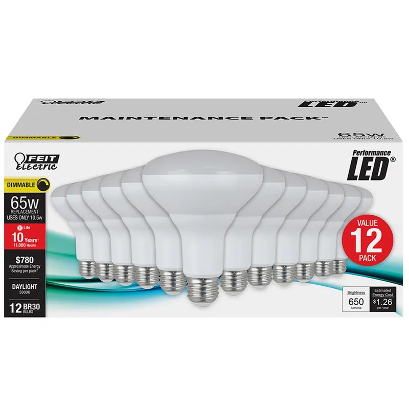 Feit BR30 E26 (Medium) LED Bulb Daylight 65 Watt Equivalence 12 Pk