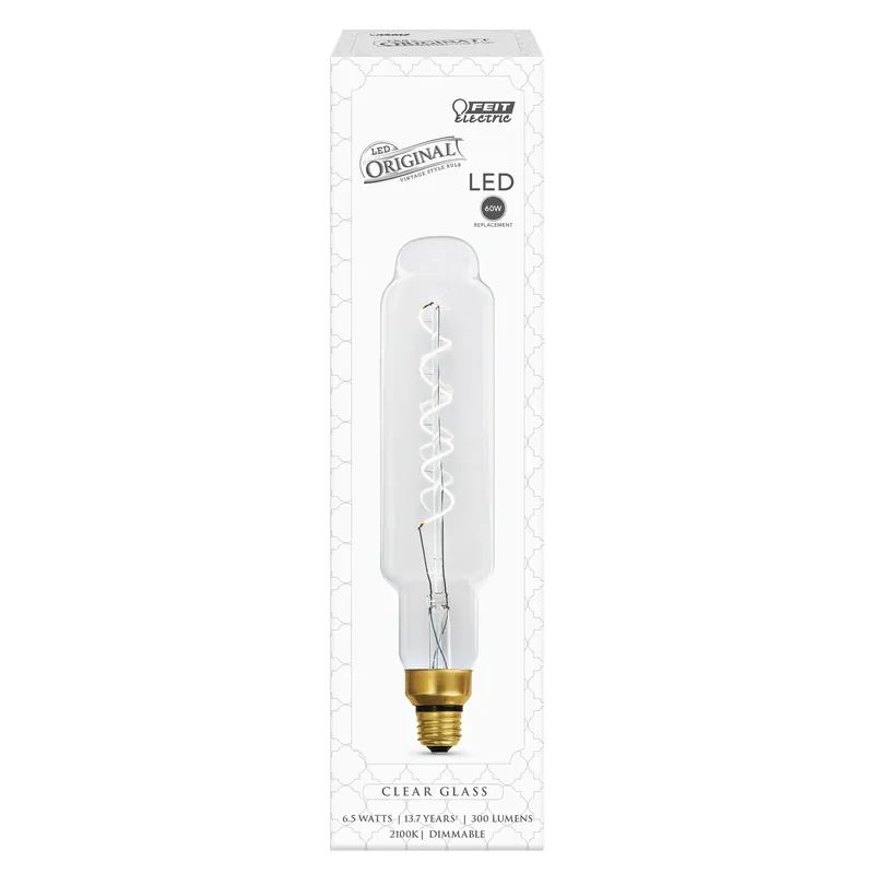 Feit Bottle E26 (Medium) Filament LED Bulb Soft White 60 Watt Equivalence 1 Pk