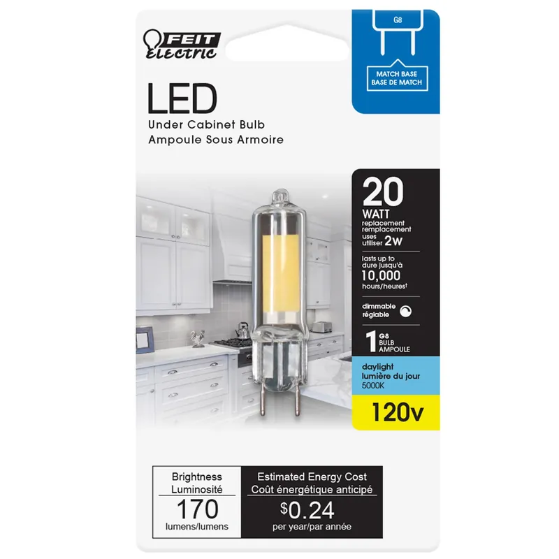 Feit T4 G8 LED Bulb Daylight 20 Watt Equivalence 1 Pk