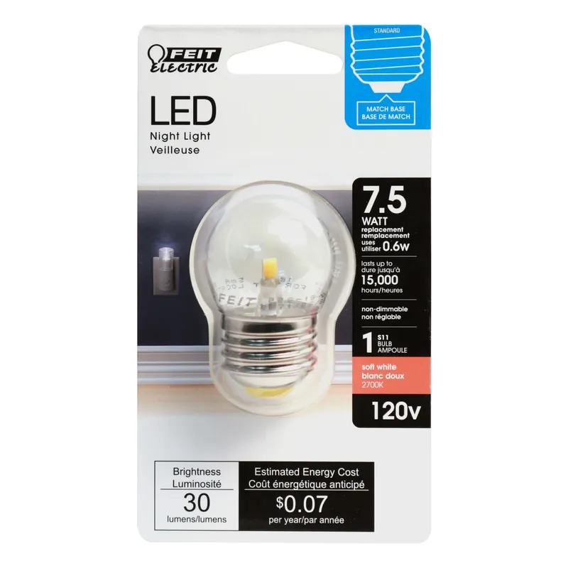 Feit S11 E26 (Medium) LED Bulb Soft White 7.5 Watt Equivalence 1 Pk