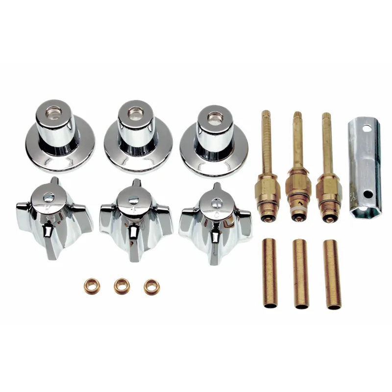 3-handle Chrome Tub And Shower Rebuild Kit For Central Brass Faucets