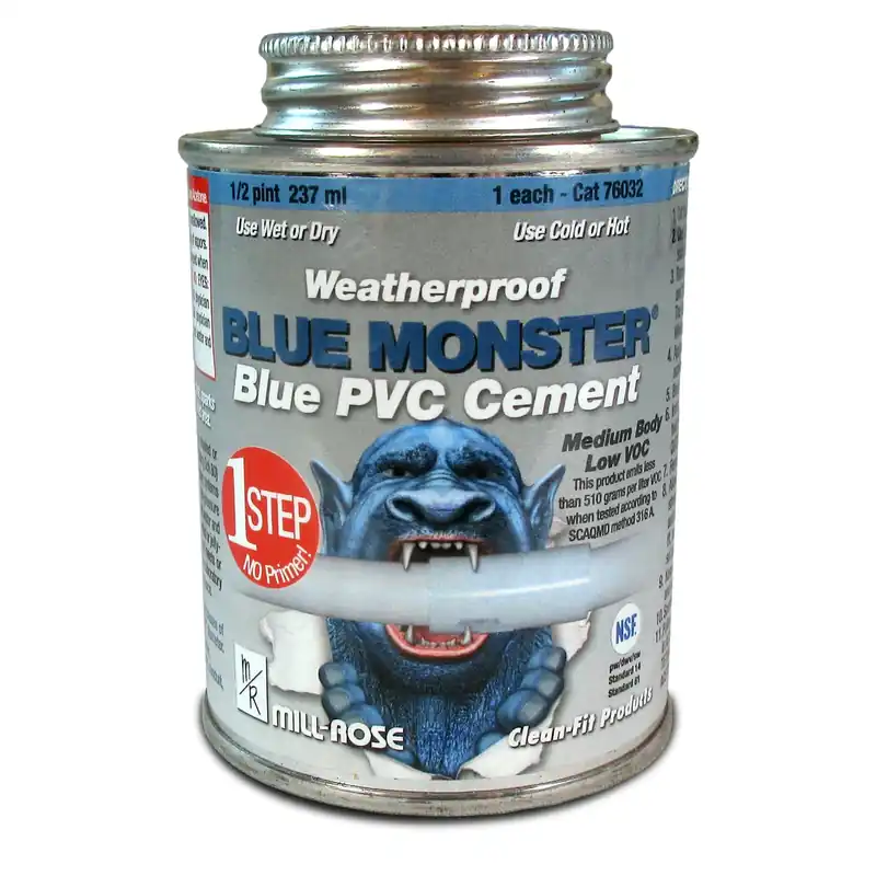 Blue Monster Blue All Weather Cement For PVC 8 Oz