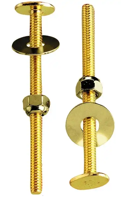 Plumb Pak Toilet Bolt Set Gold Brass Plated Brass For Universal