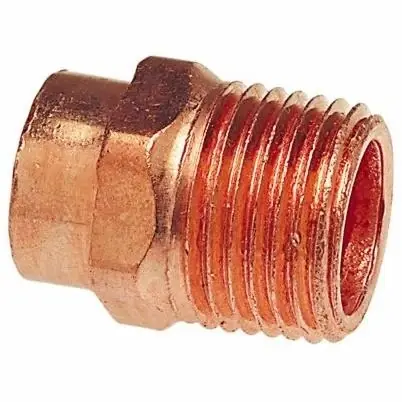 W 61131 1/2 Inch Copper Male Pipe Thread Adapter