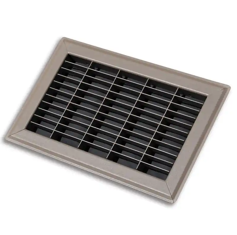 14 In. H X 14 In. W 1-way Powder Coat Brown Steel Floor Grille