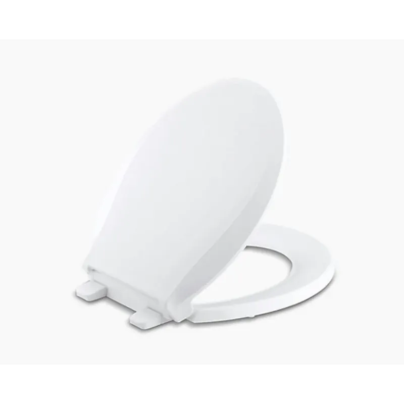 4000999 Cachet Slow Close Round Plastic Toilet Seat, White