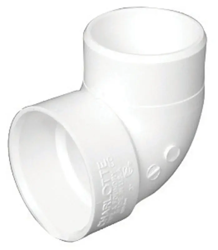 Charlotte Pipe Schedule 40 2 In. Hub X 2 In. D Spigot PVC 90 Degree Elbow 1 Pk