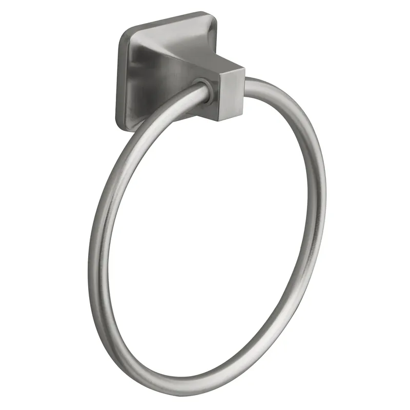 Brushed Nickel Towel Ring Die Cast Zinc 9.75" Height 7.15" Width