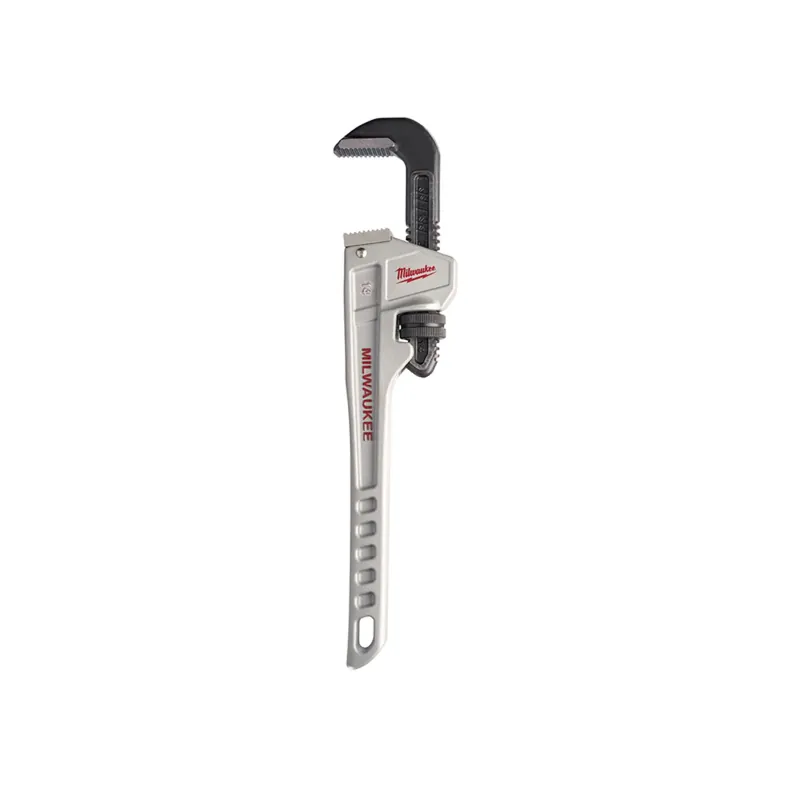 14 In. Aluminum Pipe Wrench With Ergonomic Handle And Overbite Jaw Design