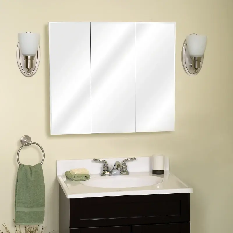 M30 Frameless Beveled Tri-view Medicine Cabinet 29-5/8 In. W X 25-3/8 In. H