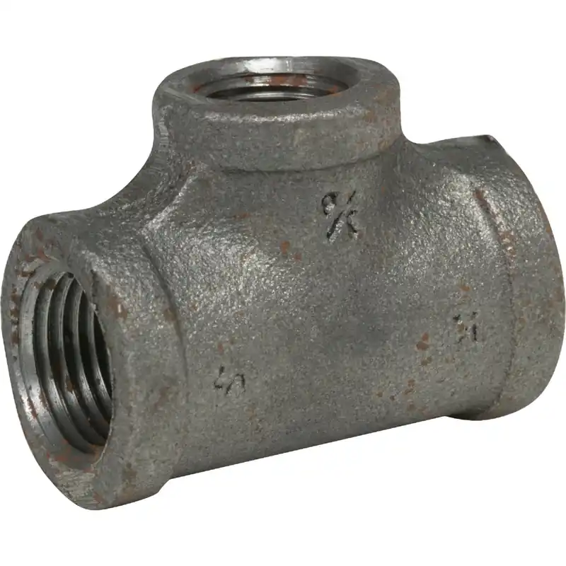 Black Pipe Reducing Tee, 3/4 X 1/2 X 3/4 In.