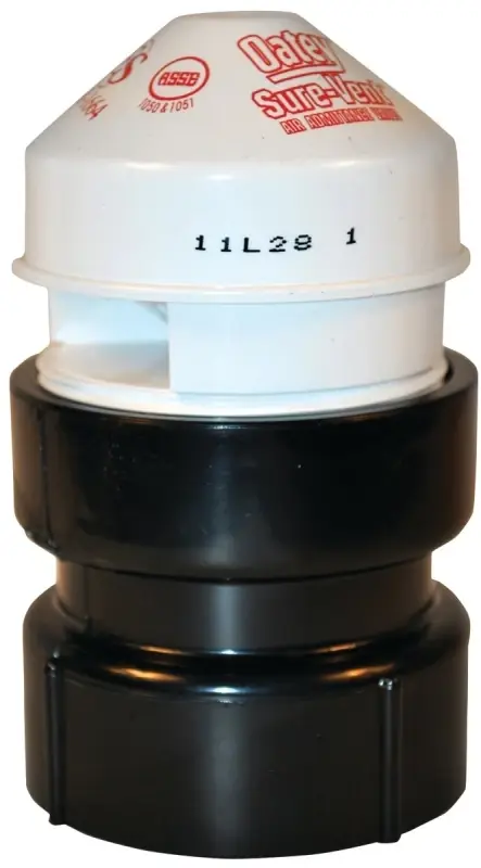 Sure-vent 1-1/2 In. X 2 In. Abs Air Admittance Valve - 160 Dfu Branch, 24 Dfu Stack