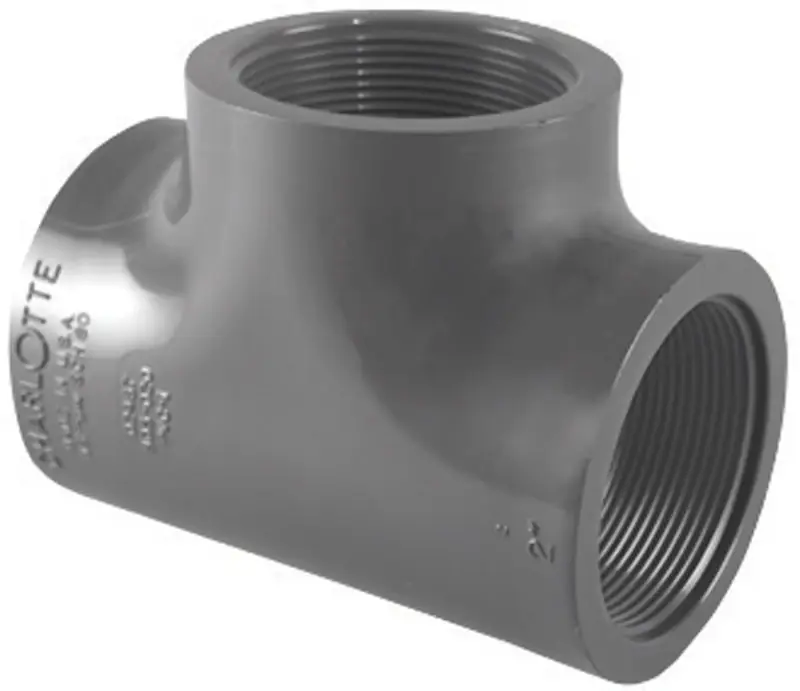 Charlotte Pipe Schedule 80 2 In. FPT X 2 In. D FPT PVC Tee 1 Pk