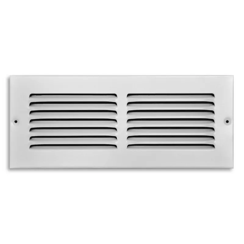 4 In. H X 12 In. W 1-way Powder Coat White Steel Return Air Grille