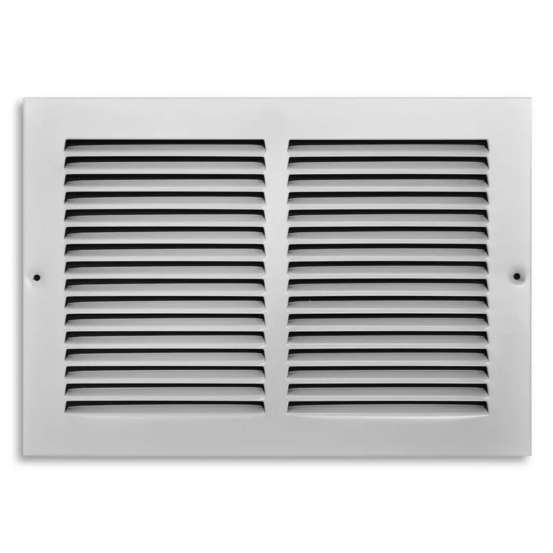 8 In. H X 12 In. W 1-way Powder Coat White Steel Return Air Grille