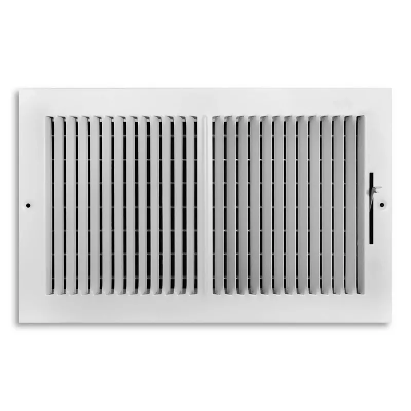 8 In. H X 14 In. W 2-way Powder Coat White Steel Wall/ceiling Register