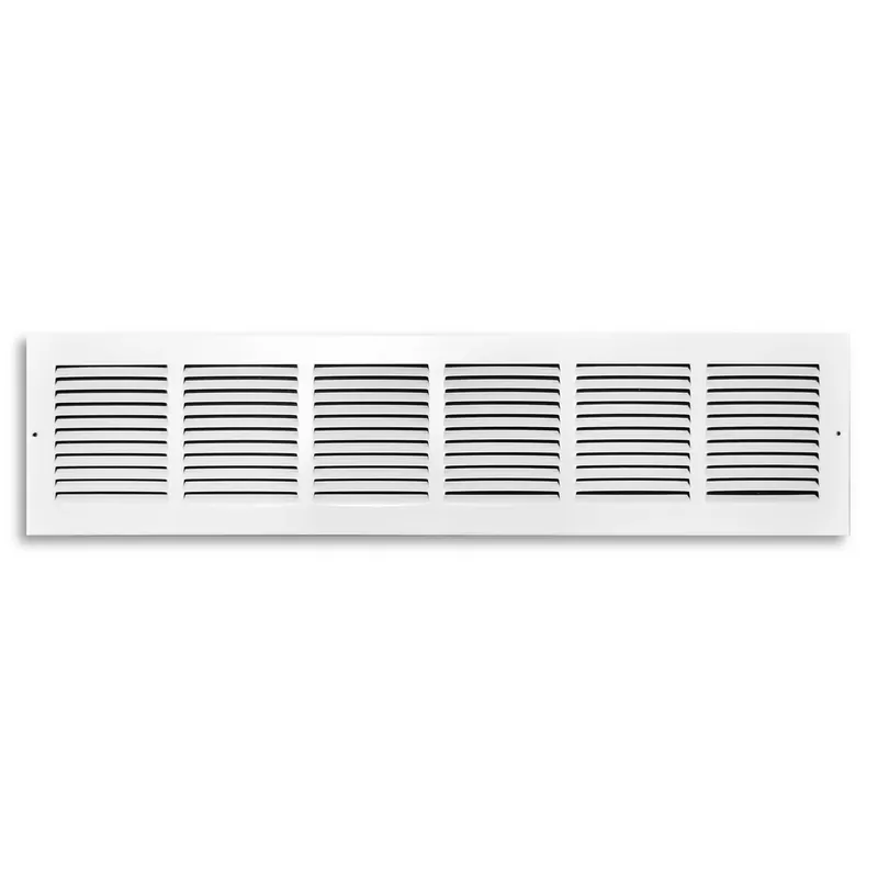 6 In. H X 30 In. W 1-way Powder Coat White Steel Return Air Grille