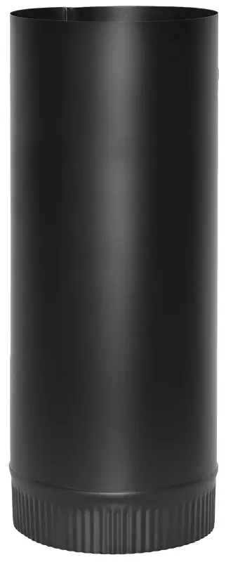 Black Stove Pipe, Half Joint, 24 Gauge, 7 X 12 In.
