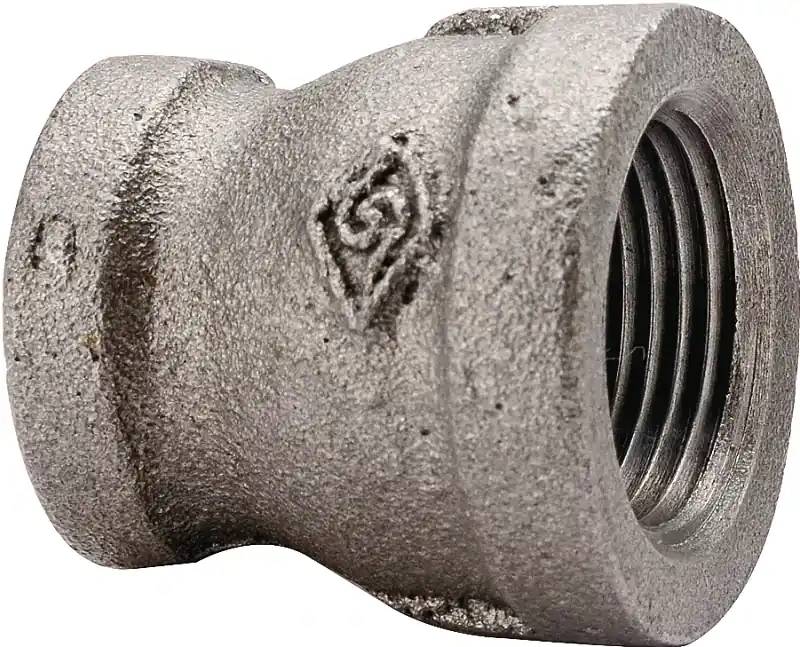 B240 15x8 Malleable Reducing Coupling 1/2" X 1/4" Black
