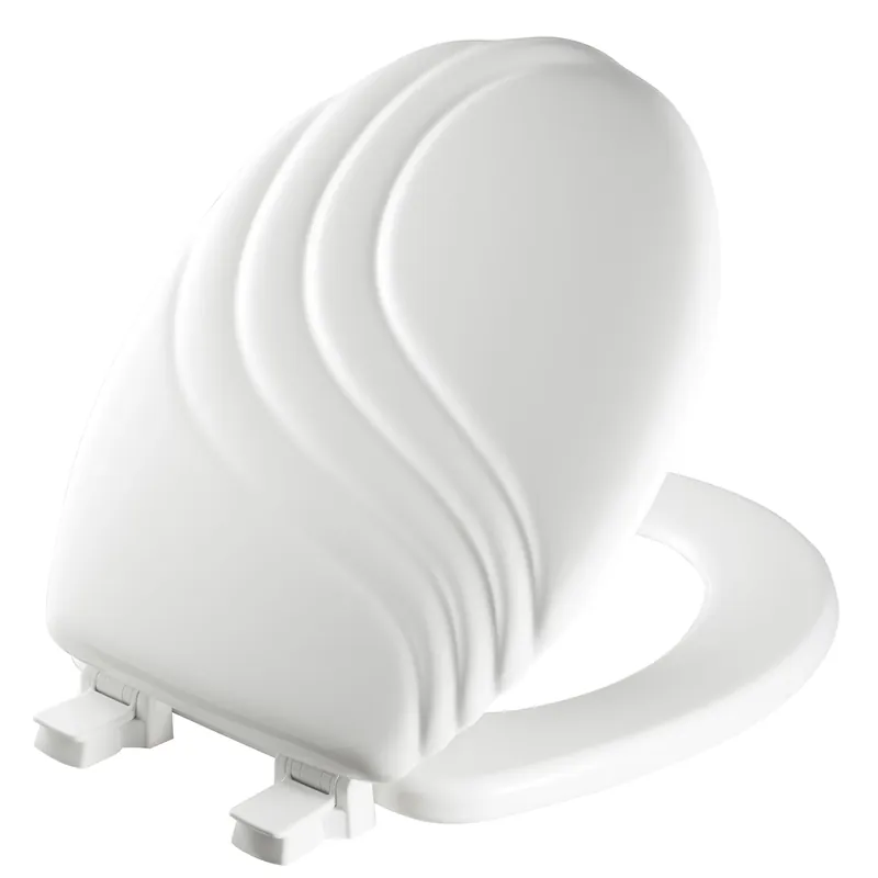 Round Molded Wood Toilet Seat With Easy-Clean & Change® Hinge, Swirl Design