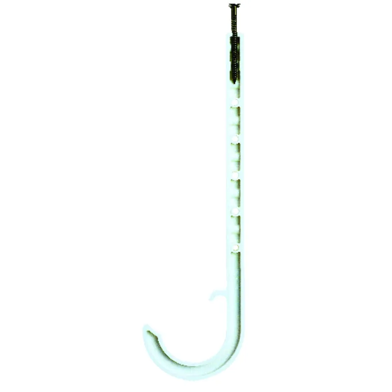 Hangstuff 2 In. White Abs Pipe Hanger With Pre-loaded Nails
