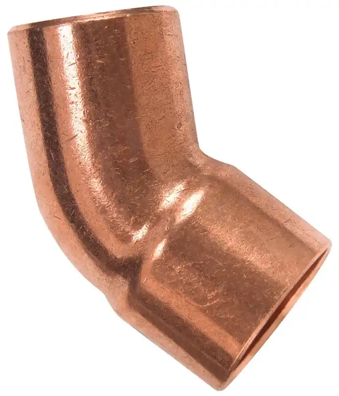 Copper Pipe 45-Degree Elbow, 1-1/4 In. FTGxC