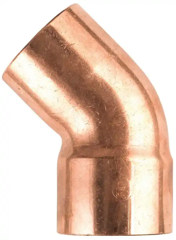 Wrot Copper Street Elbow, 45 Degrees, 2 Inch, Model W01416c