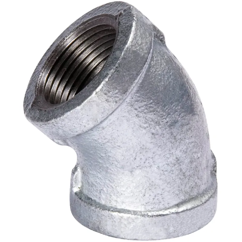2 In. Galvanized Pipe 45 Degree Elbow
