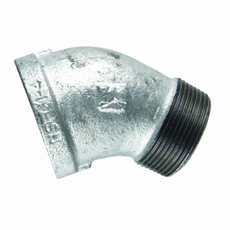 3/8 In. 45 Degree Street Galvanized Elbow Malleable Iron Fitting