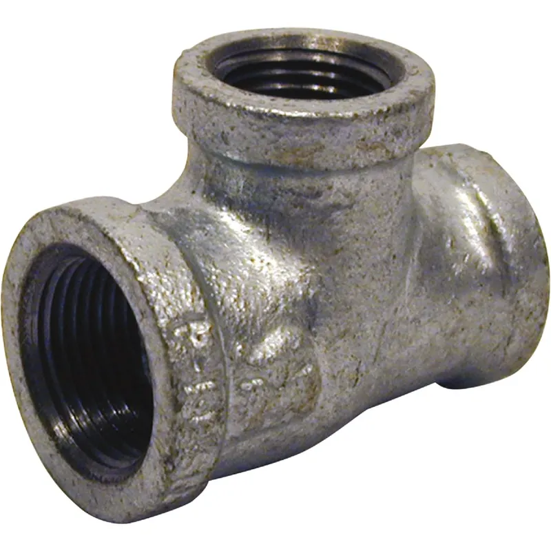 1 In. X 1 In. X 3/4 In. Malleable Iron Reducing Galvanized Tee